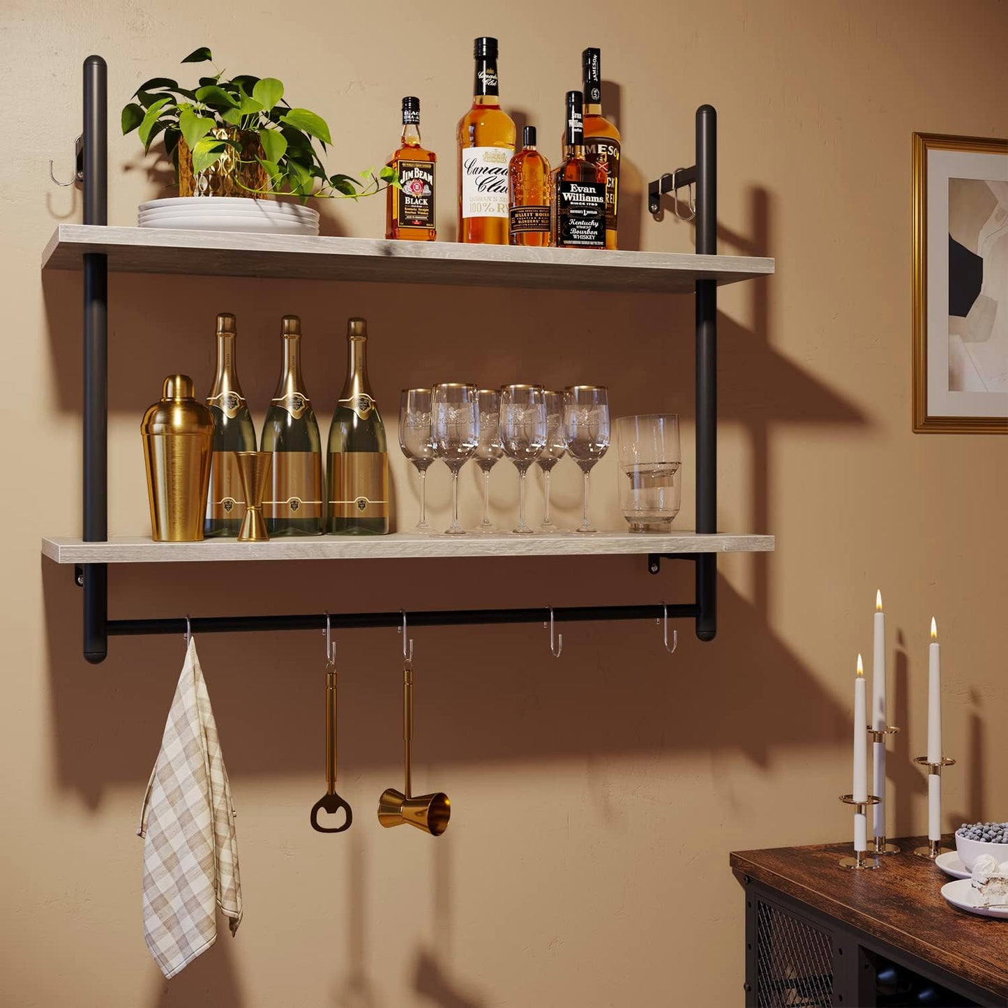 Kitchen Wall-Mounted Shelf